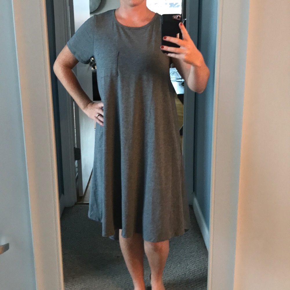 Gray lularoe hi lo shirt dress